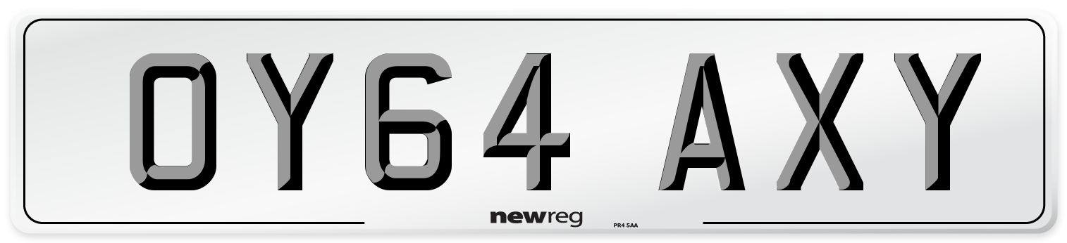 OY64 AXY Number Plate from New Reg